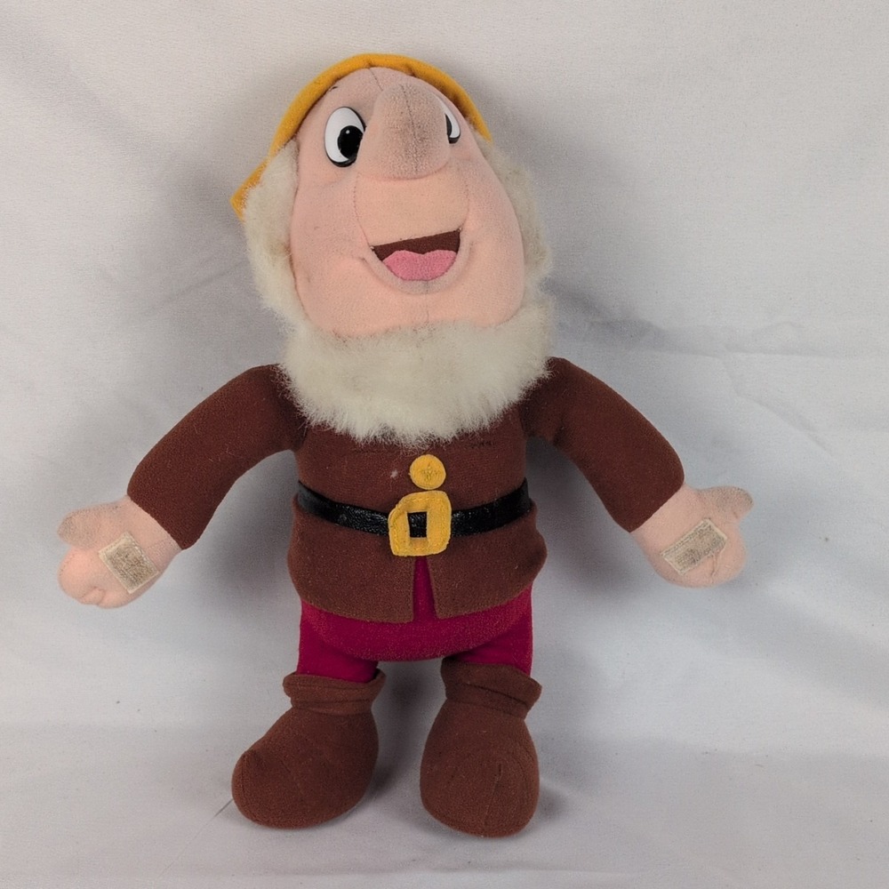 Snow White And The Seven Dwarves Happy 11" Disney Plush Vintage 1993 - Picture 2 of 7